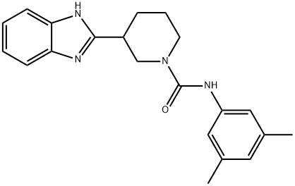 1-Piperidinecarboxamide,3-(1H-benzimidazol-2-yl)-N-(3,5-dimethylphenyl)-(9CI) Structure