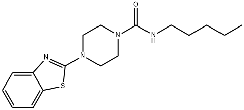 1-Piperazinecarboxamide,4-(2-benzothiazolyl)-N-pentyl-(9CI) Structure