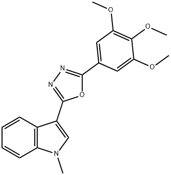 1H-Indole,1-methyl-3-[5-(3,4,5-trimethoxyphenyl)-1,3,4-oxadiazol-2-yl]-(9CI)|
