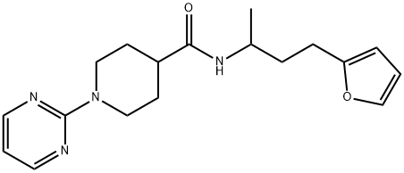 4-Piperidinecarboxamide,N-[3-(2-furanyl)-1-methylpropyl]-1-(2-pyrimidinyl)-(9CI) Structure