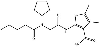 3-Thiophenecarboxamide,2-[[[cyclopentyl(1-oxopentyl)amino]acetyl]amino]-4,5-dimethyl-(9CI) 结构式