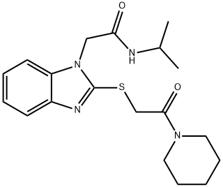 606111-20-0 1H-Benzimidazole-1-acetamide,N-(1-methylethyl)-2-[[2-oxo-2-(1-piperidinyl)ethyl]thio]-(9CI)