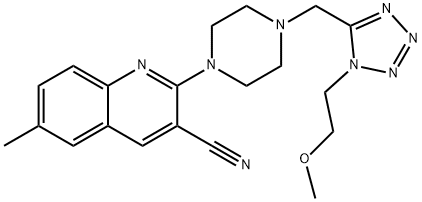 3-Quinolinecarbonitrile,2-[4-[[1-(2-methoxyethyl)-1H-tetrazol-5-yl]methyl]-1-piperazinyl]-6-methyl-(9CI)|