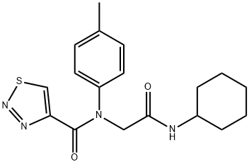 606115-43-9 1,2,3-Thiadiazole-4-carboxamide,N-[2-(cyclohexylamino)-2-oxoethyl]-N-(4-methylphenyl)-(9CI)