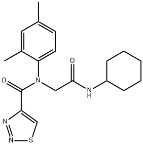1,2,3-Thiadiazole-4-carboxamide,N-[2-(cyclohexylamino)-2-oxoethyl]-N-(2,4-dimethylphenyl)-(9CI) Structure