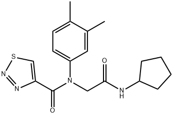 1,2,3-Thiadiazole-4-carboxamide,N-[2-(cyclopentylamino)-2-oxoethyl]-N-(3,4-dimethylphenyl)-(9CI)|