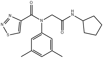 1,2,3-Thiadiazole-4-carboxamide,N-[2-(cyclopentylamino)-2-oxoethyl]-N-(3,5-dimethylphenyl)-(9CI) Structure