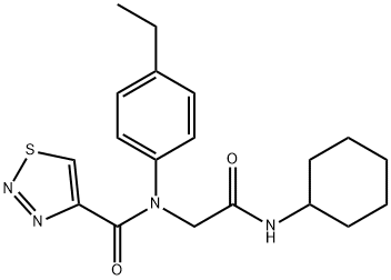 1,2,3-Thiadiazole-4-carboxamide,N-[2-(cyclohexylamino)-2-oxoethyl]-N-(4-ethylphenyl)-(9CI) 结构式