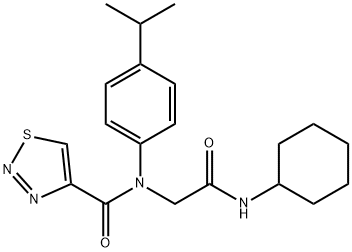 1,2,3-Thiadiazole-4-carboxamide,N-[2-(cyclohexylamino)-2-oxoethyl]-N-[4-(1-methylethyl)phenyl]-(9CI) Structure