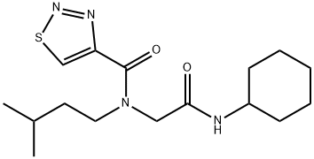 1,2,3-Thiadiazole-4-carboxamide,N-[2-(cyclohexylamino)-2-oxoethyl]-N-(3-methylbutyl)-(9CI) Struktur