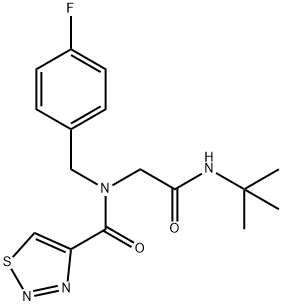 1,2,3-Thiadiazole-4-carboxamide,N-[2-[(1,1-dimethylethyl)amino]-2-oxoethyl]-N-[(4-fluorophenyl)methyl]-(9CI) Structure