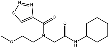 1,2,3-Thiadiazole-4-carboxamide,N-[2-(cyclohexylamino)-2-oxoethyl]-N-(2-methoxyethyl)-(9CI) Structure