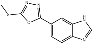 1H-Benzimidazole,5-[5-(methylthio)-1,3,4-oxadiazol-2-yl]-(9CI) Structure