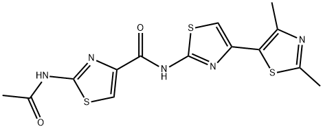 4-Thiazolecarboxamide,2-(acetylamino)-N-(2,4-dimethyl[4,5-bithiazol]-2-yl)-(9CI) Structure