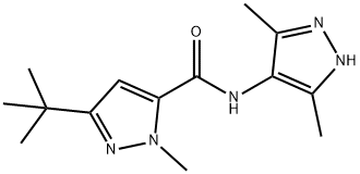 1H-Pyrazole-5-carboxamide,3-(1,1-dimethylethyl)-N-(3,5-dimethyl-1H-pyrazol-4-yl)-1-methyl-(9CI) 结构式