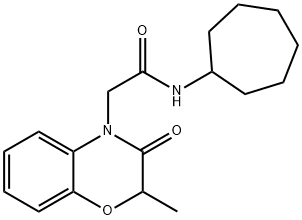4H-1,4-Benzoxazine-4-acetamide,N-cycloheptyl-2,3-dihydro-2-methyl-3-oxo-(9CI) Struktur