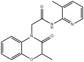 4H-1,4-Benzoxazine-4-acetamide,2,3-dihydro-2-methyl-N-(3-methyl-2-pyridinyl)-3-oxo-(9CI) Structure