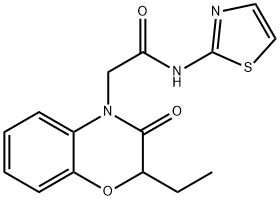 4H-1,4-Benzoxazine-4-acetamide,2-ethyl-2,3-dihydro-3-oxo-N-2-thiazolyl-(9CI) Structure