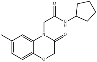 4H-1,4-Benzoxazine-4-acetamide,N-cyclopentyl-2,3-dihydro-6-methyl-3-oxo-(9CI) Struktur
