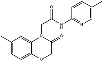 4H-1,4-Benzoxazine-4-acetamide,2,3-dihydro-6-methyl-N-(5-methyl-2-pyridinyl)-3-oxo-(9CI) Structure
