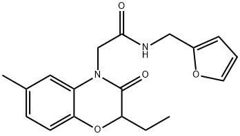 4H-1,4-Benzoxazine-4-acetamide,2-ethyl-N-(2-furanylmethyl)-2,3-dihydro-6-methyl-3-oxo-(9CI),606120-28-9,结构式