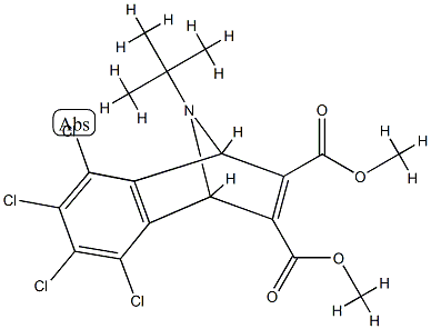 5,6,7,8-Tetrachloro-1,4-dihydro-1,4-epimino-9-(1,1-dimethylethyl)naphthalene-2,3-dicarboxylic acid dimethyl ester Struktur