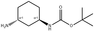 Carbamic acid, [(1R,3R)-3-aminocyclohexyl]-, 1,1-dimethylethyl ester, rel- (9CI) Struktur