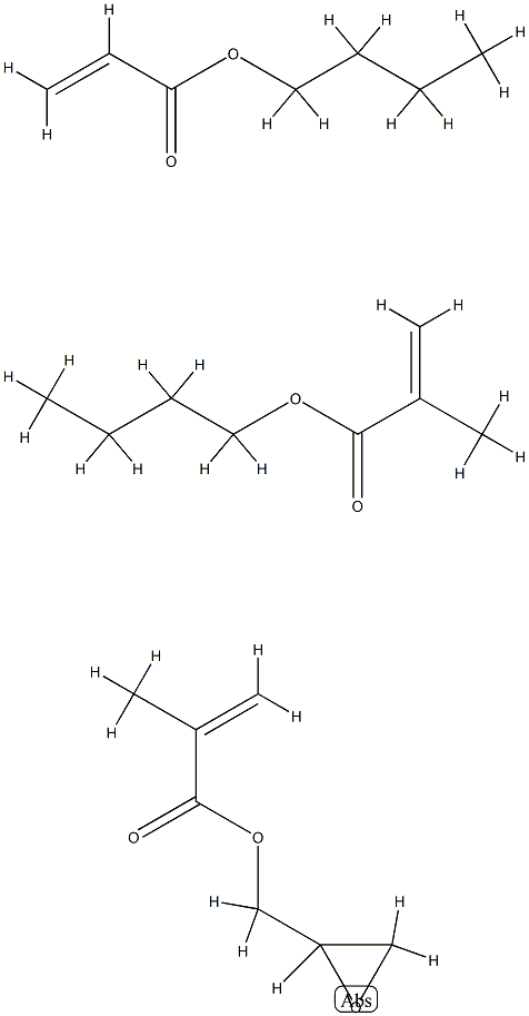 2-Propenoic acid, 2-methyl-, butyl ester, polymer with butyl 2-propenoate and oxiranylmethyl 2-methyl-2-propenoate 结构式