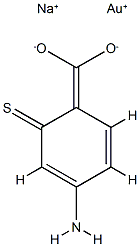 sodium 4-amino-2-aurothiosalicylate Struktur
