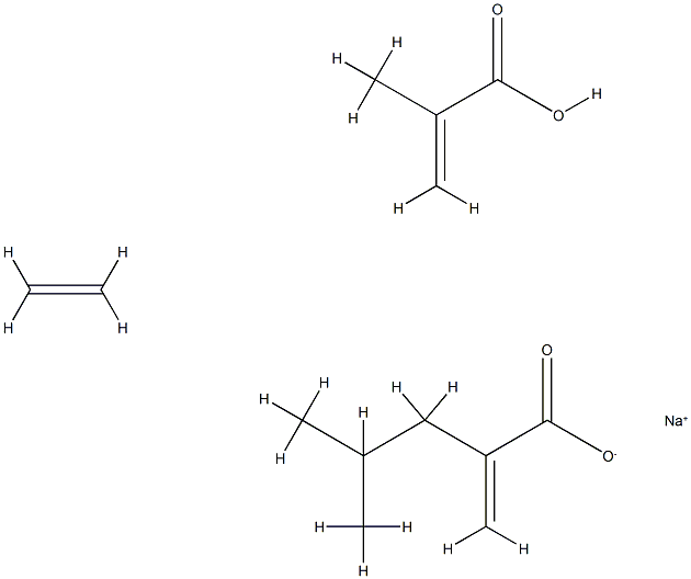 2-Propenoic acid, 2-methyl-, polymer with ethene and 2-methylpropyl 2-propenoate, sodium salt Structure