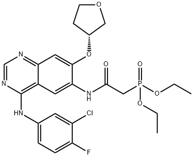 (R)-diethyl 2-(4-(3-chloro-4-fluorophenylaMino)-7-(tetrahydrofuran-3-yloxy)quinazolin-6-ylaMino)-2-oxo Structure