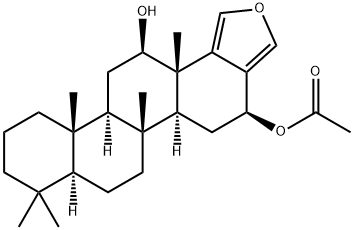 4,4,8-Trimethyl-D-homo-5α-androstano[17,17a-c]furan-12β,16β-diol 16-acetate Structure
