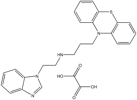 10H-Phenothiazine-10-propanamine, N-2-(1H-benzimidazol-1-yl)ethyl-, ethanedioate (1:1),62031-73-6,结构式