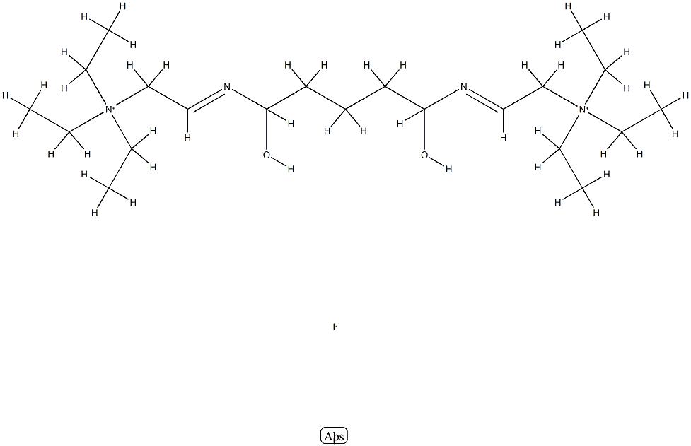 2,2'-[(1,5-ジオキソ-1,5-ペンタンジイル)ジイミノ]ビス(N,N,N-トリエチルエタンアミニウム)·2ヨージド 化学構造式