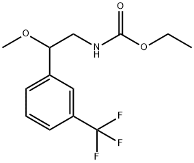 N-(β-Methoxy-m-trifluoromethylphenethyl)carbamic acid ethyl ester Structure