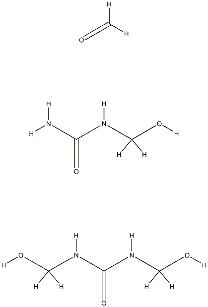 Urea, N,N'-bis(hydroxymethyl)-, polymer with formaldehyde and (hydroxymethyl)urea Structure