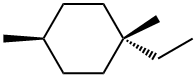 1α-Ethyl-1,4β-dimethylcyclohexane Struktur