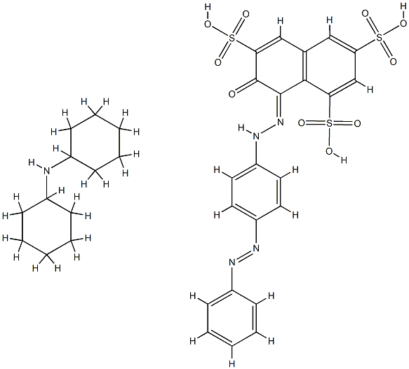 7-Hydroxy-8-[[4-(phenylazo)phenyl]azo]naphthalin-1,3,6-trisulfonsure, Verbindung mit Bis(cyclohexyl)amin