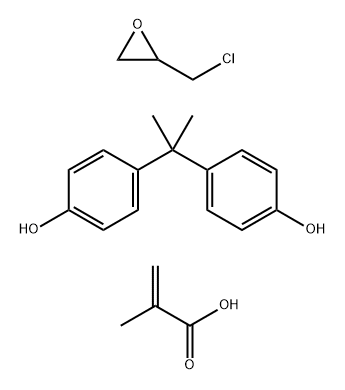 Phenol, 4,4'-(1-methylethylidene)bis-, polymer with (chloromethyl)oxirane, bis(2-methyl-2-propenoate Structure