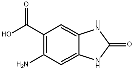 1H-Benzimidazole-5-carboxylicacid,6-amino-2,3-dihydro-2-oxo-(9CI) Struktur