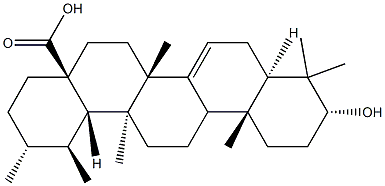 3α-Hydroxy-D:C-friedours-7-en-28-oic acid Structure