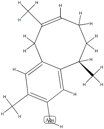 (6Z,10S)-5,8,9,10-Tetrahydro-3,6,10α-trimethylbenzocyclooctene-2-ol 结构式