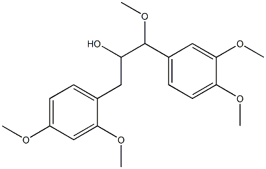 α-[(2,4-Dimethoxyphenyl)methyl]-β,3,4-trimethoxybenzeneethanol Struktur