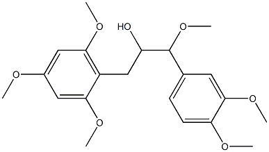 β,3,4-Trimethoxy-α-[(2,4,6-trimethoxyphenyl)methyl]benzeneethanol 结构式