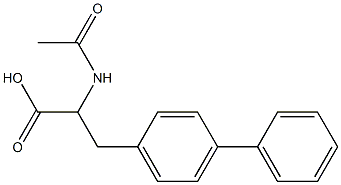 [1,1'-Biphenyl]-4-propanoic acid, α-(acetylamino)-, (±)- Struktur