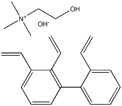 Benzenemethanaminium, ar-ethenyl-N-(2-hydroxyethyl)-N,N-dimethyl-, hydroxide, polymer with diethenylbenzene 化学構造式