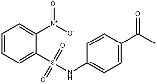 N-(4-acetylphenyl)-2-nitrobenzenesulfonamide Struktur