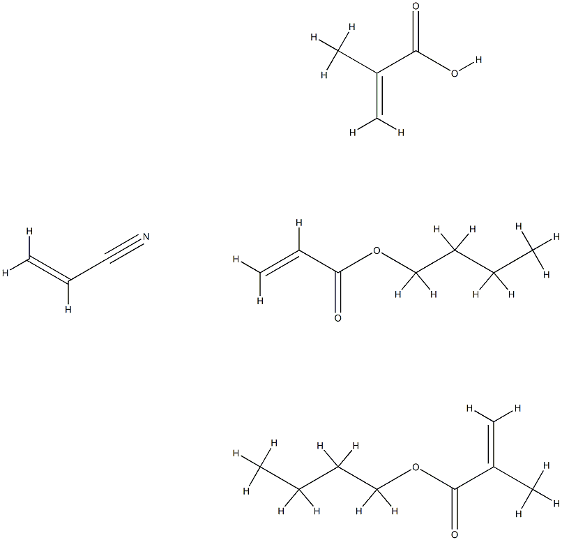 n-Butyl methacrylate, acrylonitrile, n-butyl acrylate, methacrylic acid polymer Struktur