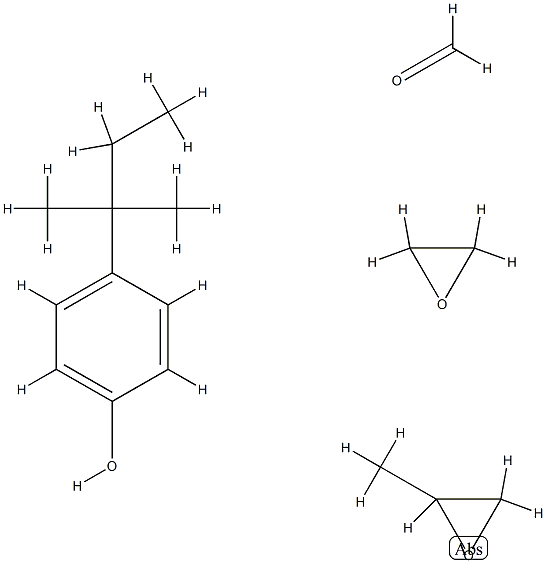 甲醛与4-(1,1-二甲基丙基)苯酚、甲基环氧乙烷和环氧乙烷的聚合物, 63428-91-1, 结构式