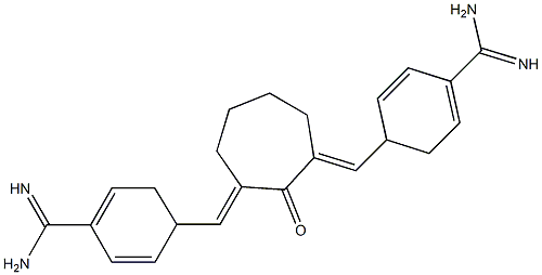 BenzenecarboxiMidaMide, 4,4'-[(2-oxo-1,3-cycloheptanediylidene)diMethylidyne]bis- Structure